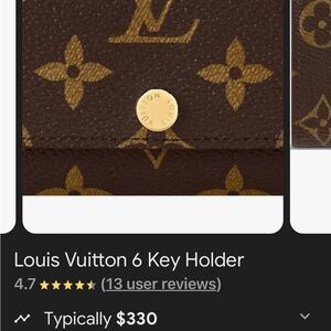 Louis Vuitton Monogram Key Holder in Brown and Gold